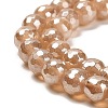 Electroplated Natural Quartz Round Beads Strands G-L598-A02-01A-4