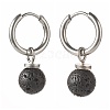 Natural Lava Rock Beads Earrings for Girl Women Gift EJEW-JE04607-06-2