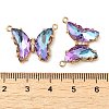 Brass Pave Faceted Glass Connector Charms FIND-Z020-03N-3