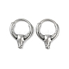 Cattle Head 316 Surgical Stainless Steel Hoop Earrings EJEW-G416-25AS-4