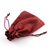 Burlap Packing Pouches Drawstring Bags X-ABAG-Q050-13x18-06-3