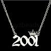 Crown Birth Year 201 Stainless Steel Pendant Necklaces for Women FS-WG4E8F2-62-1