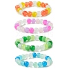 8mm Baking Painted Imitation Jade Glass Round Beaded Stretch Kids Bracelets for Girls Boys BJEW-JB10895-1