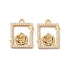 Brass Micro Pave Cubic Zirconia Pendants KK-M233-36G-2