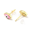 Enamel Horse Eye Stud Earrings EJEW-G282-08G-3