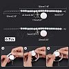 CHGCRAFT 6Pcs 304 Stainless Steel Flat Round Sublimation Blank Tag Charm Bracelets with Glass Pearl Beaded BJEW-CA0001-06-2