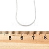 Brass Round Snake Chain Necklaces X-MAK-T006-11B-S-4