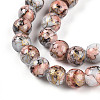 Baking Paint Glass Beads Strands X-DGLA-N003-8mm-B05-3