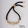 Fashionable Exquisite Brass Crystal Rhinestone Link Slider Bracelets IF1103-3-1