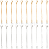 20Pcs 2 Colors Brass End with Chain KK-BBC0019-10-1