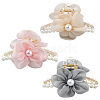 3Pcs 3 Colors PS Plastic & Polyester & Iron Claw Hair Clips for Women Girls Thick Hair PHAR-GO0001-04-1