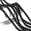 Natural Black Agate Bead Strands X-G-H056-6mm-4