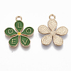 Alloy Enamel Pendants X-PALLOY-R119-01-2