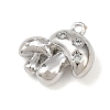 Brass Micro Pave Clear Cubic Zirconia Charms LS-KK-G545-21P-2