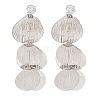 Alloy Leaf Stud Earrings for Women EJEW-U028-11P-1