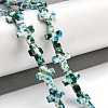 Baking Paint Synthetic Turquoise Beads Strands G-H060-01F-2