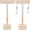 Fingerinspire 2 Sets Wood Jewelry Earring Displays EDIS-FG0001-47-1