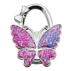 Glitter Butterfly Zinc Alloy Crystal Rhinestone Bag Hanger BAGH-F001-A27-1