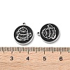 304 Stainless Steel Black Enamel Charms STAS-M102-17P-02-3