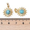 Synthetic Turquoise Pendants KK-Q030-21A-G-3