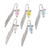 Acrylic Flower Angel Bookmark with Imitation Pearl AJEW-JK00225-1