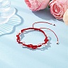 Glass Seed Beads Braided Beaded Bracelets for Women BJEW-MZ00215-4