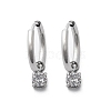 304 Stainless Steel Micro Pave Cubic Zirconia Hoop Earrings STAS-R004-02P-02-4