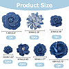 10Pcs 7 Styles Denim Flower for Clothes Garment Accessories Decorative DIY-HS0001-82B-2