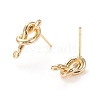 Brass Stud Earring Findings X-KK-F820-43G-2