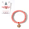 Elegant Christmas Handmade Polymer Clay Heishi Beaded Stretch Bracelets MV9996-31-1