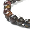 Natural Tiger Eye Beaded Stretch Bracelets BJEW-A117-B-43-3