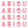 50Pcs 5 Styles UV Plating Opaque Acrylic Beads PACR-TA0001-31H-2