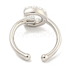 Rack Plating Brass Open Cuff Rings for Women RJEW-F162-01P-G-3