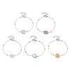 Electroplated Natural Quartz Bead Bracelets BJEW-JB10708-1