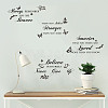 Rectangle with Word PVC Wall Stickers DIY-WH0228-118-4