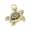 Brass Micro Pave Cubic Zirconia Pendants KK-H255-01A-G01-2