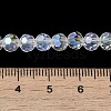 Electroplate Transparent Glass Beads Strands EGLA-A035-T6mm-L19-4