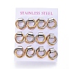 304 Stainless Steel Stud Earrings EJEW-L241-03A-3