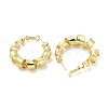 Brass Wrapped Hoop Earrings EJEW-M260-05G-2