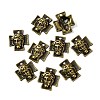 Tibetan Style Alloy Cross with Jesus Alloy Pendants for Easter Jewelry LS-K0P62071-1