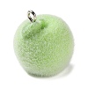 Fruit Theme Flocking Opaque Resin Pendants LS-RESI-D017-04B-P-2