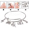   DIY Adjustable Brass Expandable Bangle Making DIY-PH0026-21-5