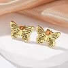 Butterfly 304 Stainless Steel Stud Earrings EJEW-L287-061G-2