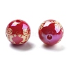 Christmas Theme Plating Acrylic Beads OACR-M022-08A-2