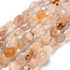 Natural Cherry Blossom Agate Beads Strands G-P497-01E-68-1