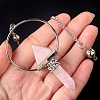 Natural Rose Quartz Dowsing Pendulum Big Pendants PW-WG0EC10-07-1