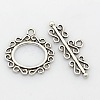 Tibetan Style Alloy Ring Toggle Clasps PALLOY-J471-17AS-1