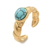 Natural Turquoise Finger Rings RJEW-Q006-01G-G-2