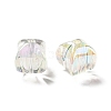 Two Tone UV Plating Rainbow Iridescent Acrylic Beads TACR-D010-04G-2