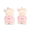 Flocking Opaque Resin Pendants RESI-P053-04C-P-1